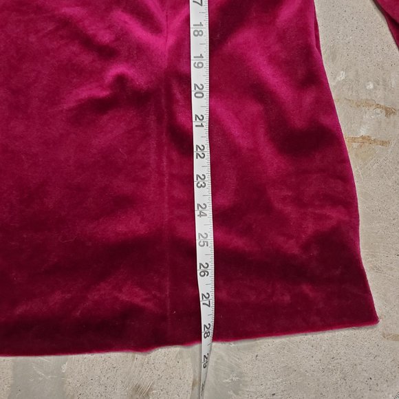 VINTAGE Lisanne 60s 70a Mini Velour Dress Wine Burgandy - Picture 15 of 16